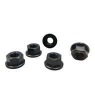 RISON Titanium Nut Titanium Flange Nut M10x1.25mm Titanium Sprocket Nut Black 6AL4V Titanium Flange 