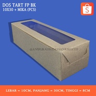 Tart Box Fp Bk 10x30 + Mica Kraft Box/ (10 Pcs)