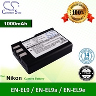 CS Camera Battery ENEL9 Nikon D60 / DSLR-D60 / D3000 / D5000 Battery 1000mah
