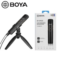 BOYA BY-EM20 Cardioid Condenser Live Stream Microphone 3.5mm USB Type C Mic for Android Smartphone L