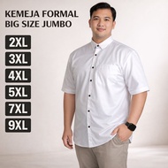 KEMEJA Men's Jumbo Short Sleeve Shirt Plain Jumbo Oversize Shirt ML XL 7XL 9XL Men Shirt Oversized S