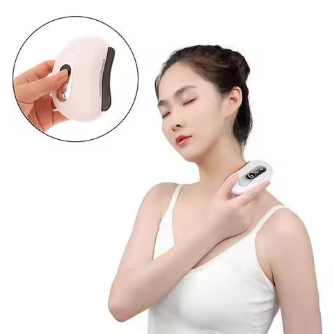 Electric Guasha Massager Body Scraping Heating Vibration Muscle Gua Sha Face Neck Eye Massage Knife 