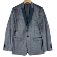 成色極佳的DOLCE & GABBANA GOLD真絲混紡窄翻領單排扣修身西裝外套，灰色，44碼，正品，意大利製造，男士款