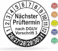 Pack of 560 Test Badges "Next Test Date", 20 mm Diameter, Test Labels According to DGUV V3, 2026-203