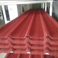 Atap rumah Galvalum Spandex pasir 4 M merah maroon
