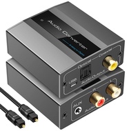 Analog to Digital Audio Converter RCA to Optical with Optical Cable Audio Digital Toslink and Coaxia