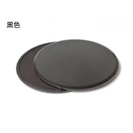 普拉提滑行盤｜家用腳踩健身滑盤 | 瑜伽核心訓練 腹肌翹臀滑行板連滑行墊 (黑色，一對裝)