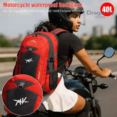 MV Logo Waterproof Motorcycle Backpack Hiking Lightweight Trekking Fishing Duffel Bag For MV Agusta 
