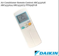 大金冷氣遙控器 DAIKIN Air Conditioner Remote Controller  ARC433A26, 433A24, 433A73,433A26,A55...etc（代用 Repl