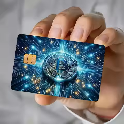 Premium Gold Color Coin Bitcoin Series Decorative Credit Card Skin Protection Card Stickers Creative