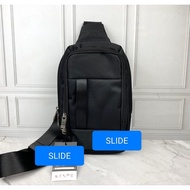 BRANDED MEN'S BODYBAG SLINGBAG T'M 01002 BLACK IMPORTED CANVAS SLING BAG MAN