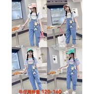 SJ KIDS Wholesale/ / 08 Overall jeans for girls 8-12 years / price per 5 pieces