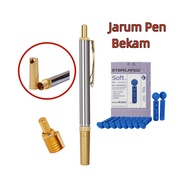 Pen Bekam Silver High Quality Blood (3 Pin) Lancet 三头采血笔 Pen Bekam 3 Mata