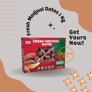Medjool Dates Fresh Date Large 1kg Natural Delight/Medjol/Medjoul Dates/By Hajj Umrah/Ghaizan Store Dates Shop