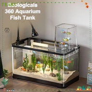TEAMY 360 Aquarium,  with Water Pump Fish Tank, Durable Multifunctional with LED Lighting Power Filt