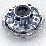 ( Silver / Chrome ) Clutch Sprocket Hub Assy - Oil Seal + Bearing Yamaha Y80 Y100 Sport 100 Sport100