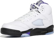 Jordan Boy's Air Jordan 5 Retro (Big Kid), White/Dark Concord/Black, 6 Big Kid