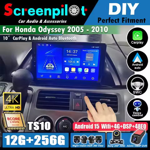 Android 16For Honda Odyssey 2005 - 2010 Car Radio Multimedia Player Stereo Head Unit Navigation Ster