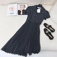 正品⭐️Dior Lady 優雅壓褶裙擺連身裙