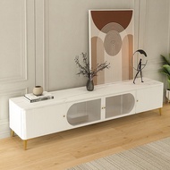 TV Cabinet European Floor White TV Cabinet Console Living Room Coffee Table Storage Cabinet (JA)