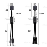 DC male Female Splitter Cable 1m USB 2.0 male to 2 way 22awg 3A plug 5.5x2.5mm Power supply Cord ada