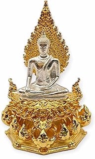 Magic Thai Amulet Buddha Lucky Charm Pendant Joakhun Thongchai Wat Trimit with waterproof case, Meta