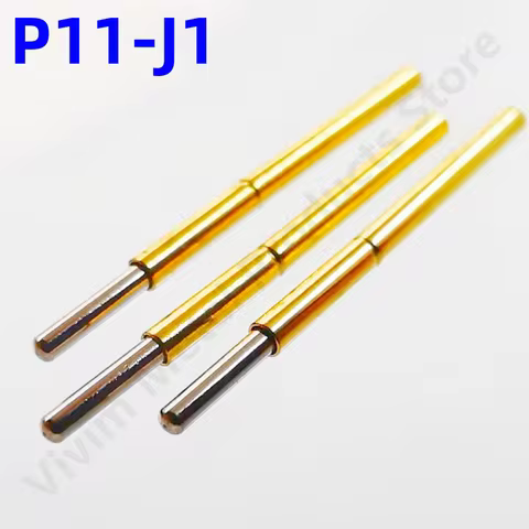 100PCS P11-J1 Spring Test Probe Pogo Pin Test Pin Dia 1.02mm Tip Dia 0.74mm Length 24.2mm P11-J Test