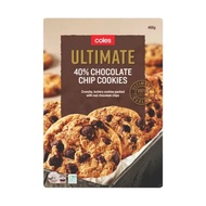 Coles Ultimate 40% Chocolate Chip Cookies 400g
