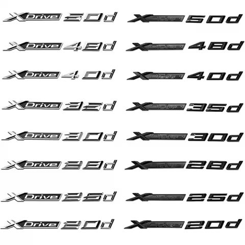 NEW ABS 3D Car Trunk Letters Badge Emblem Decals Sticker For BMW XDrive 20d 25d 28d 30d 35d 40d 48d 
