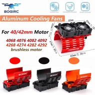 Double Cooling Metal Fans Heatsink for RC Car 4068 4076 4082 4092 4268 4274 4282 4292 40/42mm Motor 