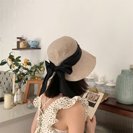 Korean version of large bow hat UV resistant sunshade hat Sunscreen hat Fisherman hat