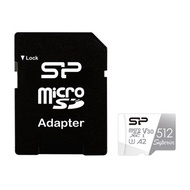 SILICON POWER 廣穎電通 MicroSD U3 A2 V30 512G(含轉卡)(讀100MB/s寫80MB/s)高耐用記憶卡