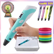 3D Printing Pen PLA Printing Pen Set Graffiti Drawing Painting Pens Educational Toy Kids Arts Craft 