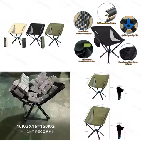 for CLIQ Outdoor Portable Quick Open Chair Lightweight Folding Aluminum Fishing Backpacking Beach Ca