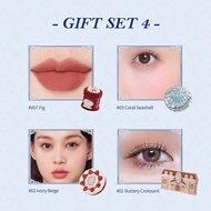 [NEW]Flower Knows 2025 Christmas gift set includes อายแชโดว์+บลัชออน+ลิปสติก+Setting Powder make up 