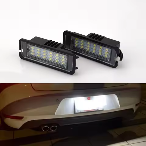 2PCS 12V Canbus LED License Number Plate Lights For VW GOLF 4 6 Polo 9N for Passat MK5 GTI MK6 MK7 L