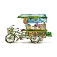 台灣復古餐車海報-迪化街冰品餐車-藝術微噴/文創掛畫/複製畫