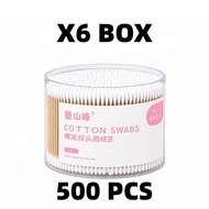 5000PCS Premium Cotton Swabs Double Head Wooden Cotton Buds 10 Boxes x 500PCS Makeup Skincare Baby C