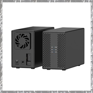 [webberi]Dual Bay Shell Heat Dissipation 3.5 USB External Dual Hard Drive Enclosure Array Box EU Plu