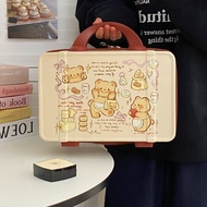 2025 New Cartoon Pull Rod Cosmetic Case  Mini Travel Luggage 14 Inch Portable Toiletry Bag