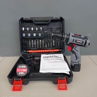 terlaris mesin bor batrai 25volt impact drill Uchiha japan full set koper 2 batrai termurah. bor cas original. bor battrai. bkn makita. bkn maktek. bkn bosch.