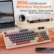 ZIYOULANG M96 FREEWOLF M96 Bluetooth Keyboard Wireless Ziyoulang Screen Gaming Keyboard,Electronic S