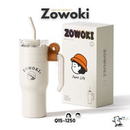 Zowoki Q15-1250 Temperature-Retaining Water Bottle Premium Grade Cold-Hot Storage Glass Capacity 125