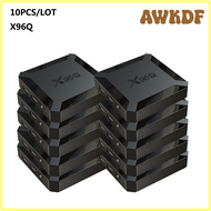 AWKDF Wholesales 10PCS/SET X96Q TV Box Android 10.0 Allwinner H313 Quad Core 4K HDR 2.4G WiFi Youtub