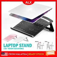 ALX MALAYSIA Foldable Laptop Holder Laptop Stand Portable Notebook Tablet Riser Stand Ventilation Cooling Laptop Stand Support 12in - 17in Pemegang Laptop