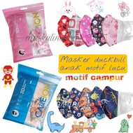 MASKER DUCKBILL ANAK MOTIF LUCU ISI 50PCS/ MASKER DUCKBILL ANAK Kids