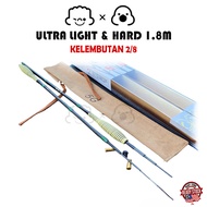 Joran Teleskopik Ultra Light  1.8m/6ft Udang Harimau &amp; Udang Galah Telescopic Prawn Rod I Pancing Kolam - 28gram Berat