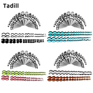 [dksqer] 72Pcs Acrylic Plugs Stainless Steel Tapers 14G-00G Ear Stretching Piercing