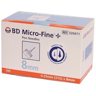 BD Micro Fine Pen Needle (31g x 8mm x 100s)