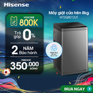 [Giao lắp toàn quốc] Máy giặt Hisense 8kg WTZQ8012UT Tiết kiệm điện Bộ lọc xơ vải Bảo hành 2 năm